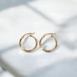 10K YG Luxury Hoop Earrings / 1.29gr / 0.6in /
