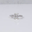 14K WG Lab Diamond Radiant Brilliant With Certificate Engagement Ring / 3.52gr / Sz 7 / 2.99 CTTW Lab VS / E-F