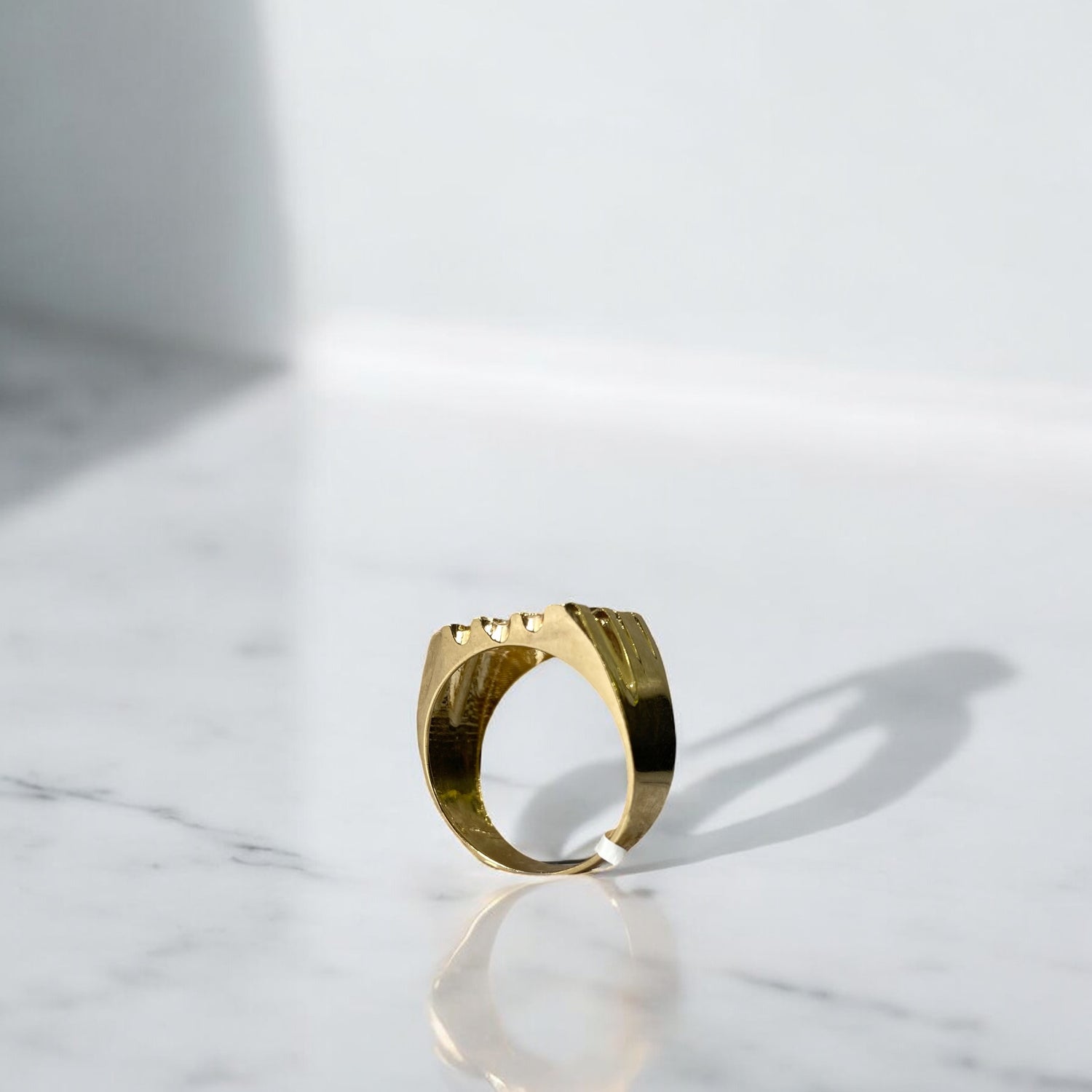 14K Yellow Gold Nugget Ring / 6.7gr / Size 10