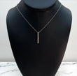 14K White Gold Diamond Line Jewelry Set / 2.2gr