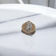 14K 2 Tone Jesus Praying Rings / 6.63gr / Sz 10 / White Zircons
