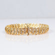 14K YG Diamond Luxury Bracelet / 24gr / 10.4mm / 7in / 5Ct Dia