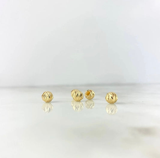 18K YG Diamond Cut Ball Accessory / 0.22gr / 6mm /