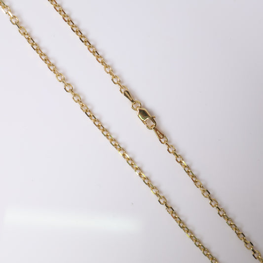 14K YG Roll-on Chain / 2.7gr / 2.2mm / 18in /