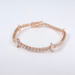 14K RG Lab Diamond Tennis - Marquise Cut Bracelet / 9.4gr / 3mm / 6.5in / 7.17Ct Lab / VS / F