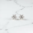 10K WG Diamond Star Stud Earrings / 1.46gr / 10mm  / D 0.40Ct