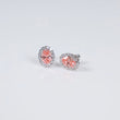 14K WG Lab Diamond Solitaire Round Stud Earrings / 3.54gr / 13mm / 4Ct Lab Dia / VS / F