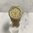 36Mm Bustdown Diamonds Rolex 2 Tone Yellow Arabic Numbers Quick-Set