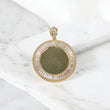 10K Yellow Gold Memorial Pendant With Zirconia / 7.7gr