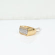 10K Yellow - White Gold Diamond Last Supper Ring 0.29Ct Dia / 9gr / Size 10