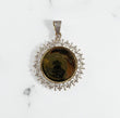 10K Yellow Gold Diamond Memorial White Crosses Pendant 0.94Ct Dia / 16.42gr / 1.5 - 1.8in