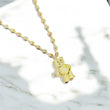 18K 3 Tone Gc link - Articulate Bear Set Jewelry / 17.66gr / 4.2mm  / 21in / With Zircons