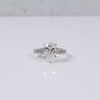 14K WG Lab Diamond Pear Cut Brilliant With Certificate Engagement Ring / 3.41gr / Sz 7 / 2.89 CTTW Lab VS / E-F