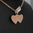 Heart'S Frame Pendant 14K Rose Gold With Diamond 1,98ct / 9.9gr
