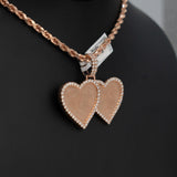 Heart'S Frame Pendant 14K Rose Gold With Diamond 1,98ct / 9.9gr