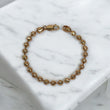 18K YG Military Balls Diamond Cut Bracelet / 9.25gr / 5.1mm / 7in /