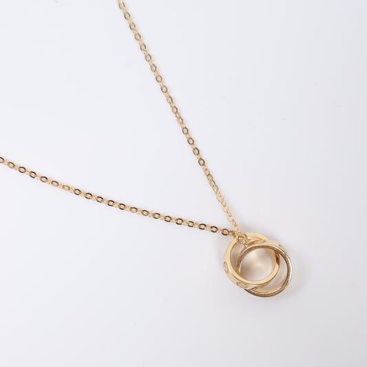 18K YG Tier Set Jewelry / 4.1gr / 1mm /18in /