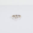 Women Engagement Ring 14K White Gold Round Diamond / 2.6gr / Size 6