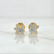 18K Yellow Gold Cartoon Gloves Stud Earrings / 0.9gr / 6mm