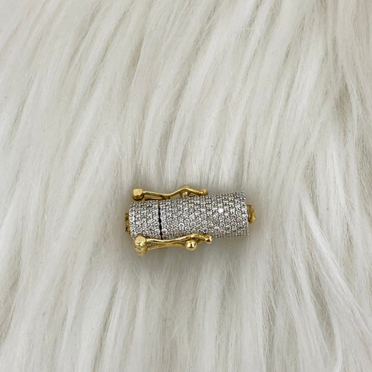 14K Yellow Gold Diamond Rope Sleek Lock Ct Dia / 4.8gr / 8mm