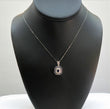 14K White Gold Blue Sapphire Jewelry Set With Diamond / 3.1gr