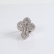 10K WG Diamond Cross Rings / 16.3gr / Sz 8.5 / 1.29Ct Dia
