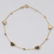 14K YG Little Hearts Bracelet / 1.4gr / 1mm / 7in /