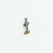 10K Yellow Gold Letter I Pendant With Diamond 0.14Ct / 1.2gr