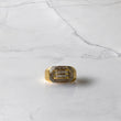 14K Yellow - White Gold Diamond Fashion Ring Ct Dia / 5.2gr / Size 10