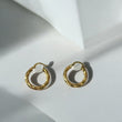 18K Yellow Gold Fashion Hoop Earrings / 1.59gr