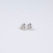 14K WG Lab Diamond Heart Cut Stud Earrings / 1.72gr / 7mm / 2.18Ct Lab / VS / F