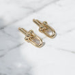 14K YG Fany Stud Earrings / 9.5gr / 1.3in /