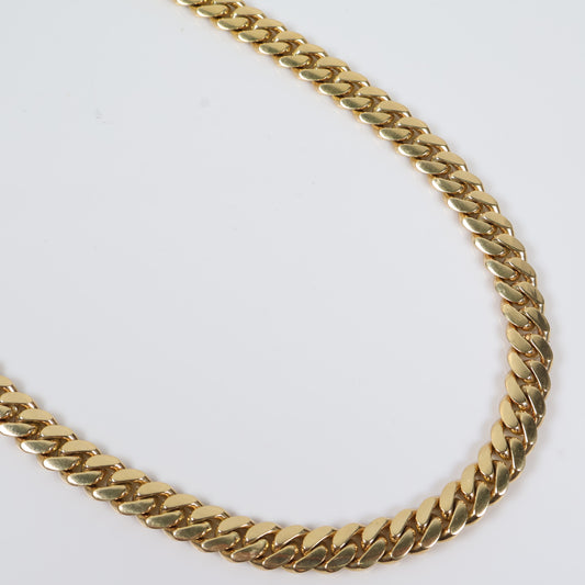 10K YG Cuban Links Chain / 134.7gr / 9.2mm / 24in /