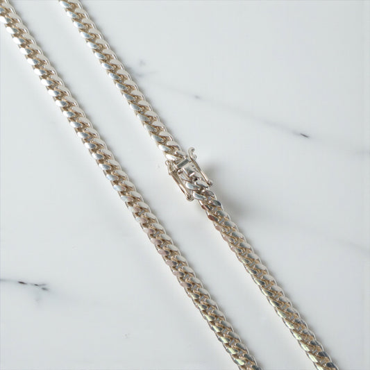 Silver 999 Micro Cuban Links Chain / 30.2gr / 5mm / 18in /
