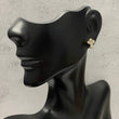 14K Yellow Gold Diamond Cross Stud Earrings 0.48Ct Dia / 1.92gr / 9mm