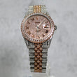 Bustdown Rolex 2 Tone Rose Roman Numbers Watch /  / 36mm / Ct Dia