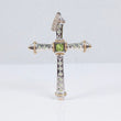 14K WG Lab Diamond Cross Pendant / 18gr / 3in /