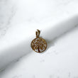 18K Yellow Gold Tree Of Life Pendant With Zircons / 1.11gr / 0.8in