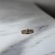 18K Yellow Gold Luxury Ring With Zircons / 2.5gr / Size 5.5