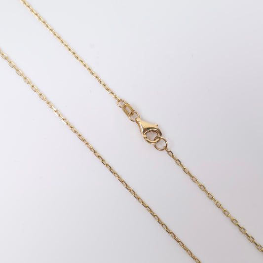 14K YG Paper Clip Chain / 2.25gr / 1.3mm / 17in /