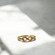 18K Yellow Gold Infinity Ring / 1.4gr / Size 6