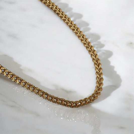 10K YG Franco Link Chain / 59.35gr / 6.8mm / 26in