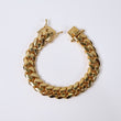 Yellow Gold Over Silver 999 Cuban Links Bracelet / 145.1gr / 15.4mm / 9in /