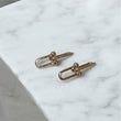 14K YG Fany Stud Earrings / 4.44gr / 1.1in