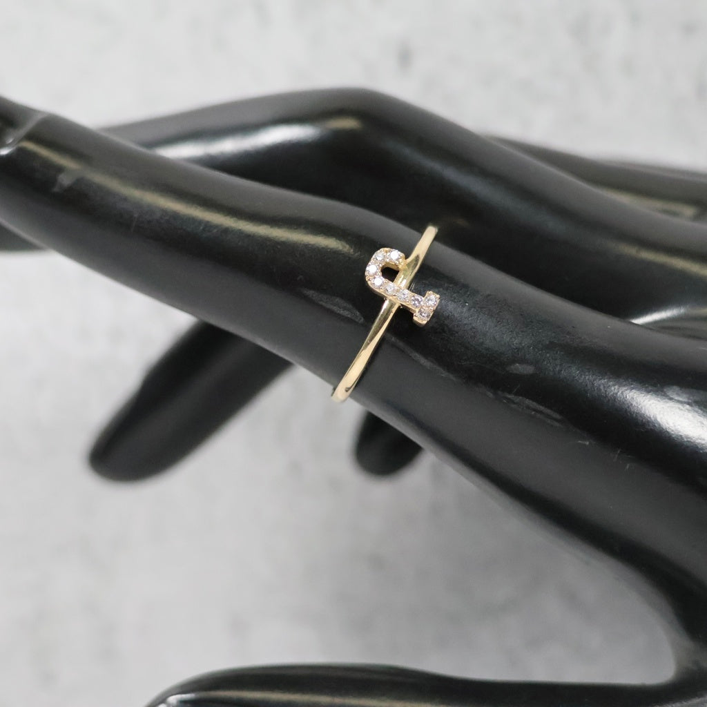 14K YG Letter J Ring / 1.26gr / 7.5