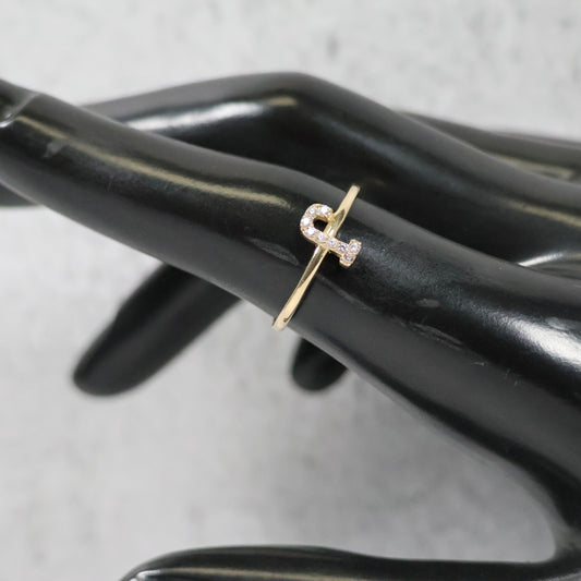 14K YG Letter J Ring / 1.26gr / 7.5