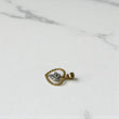 14K Yellow - White Gold Heart-Dolphin Pendant / 1gr / 0.8in