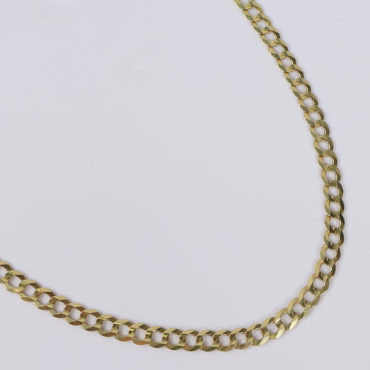 14K YG American Cuban Links Chain / 22.55gr / 5.7mm / 26in /