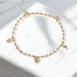 18K Yellow Gold Gc-Oso Ts-Cat-Butterfly-Dolphin Anklet / 4.6gr / 3.6mm / 10in