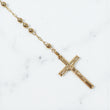 10K YG Rosary - Smooth Balls Chain / 13.22gr / 4mm / 18in /